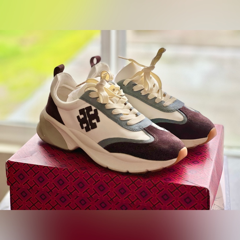 Tory Burch Goodluck Trainers Sneakers Purple/Blue 9M